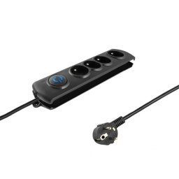 Regleta Qoltec 50104 4 Tomas AC 230 V 16 A con Protección e Interruptor
