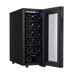 Nevera de vino termoeléctrica Adler AD 8083 12 botellas 50W Clase G Negro