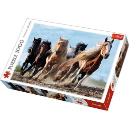 Rompecabezas Trefl 10446 1000 piezas Galoping horses Animales