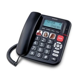 Teléfono analógico Emporia KFT20 Identificador de llamadas Negro