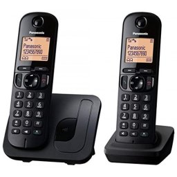 Teléfono DECT Panasonic KX-TGC212 Inalámbrico Negro 2 Auriculares
