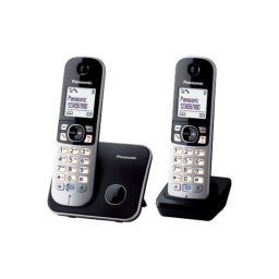 Teléfono DECT Panasonic KX-TG6812 Altavoz 120 entradas Identificador de llamadas Negro Plata