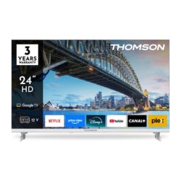 TV Thomson LED 24HG2S15CW 24" HD 60Hz Smart TV Google TV HDR Diseño sin marco Blanco