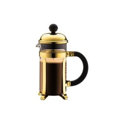 Cafetera Manual Bodum Chambord 0,35 L 3 Tazas Acabado Dorado Filtro Reutilizable