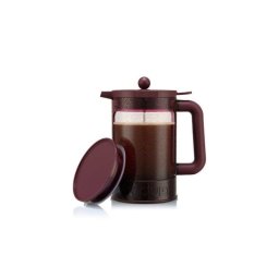 Cafetera Manual Bodum Bean Set 1,5 L Roja para Café Caliente y Cold Brew