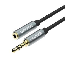 Cable de Audio Unitek Y-C932ABK 3,5mm Macho a Macho 1 m Negro Gris
