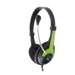 Auriculares Esperanza EH158G con cable alámbricos para música, cable 2 m, negro y verde