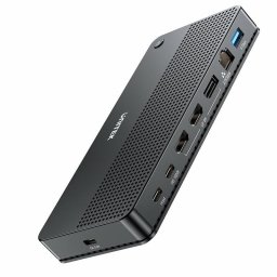 Base para portátiles Unitek D1104A01 USB4 100 W Ethernet 2.5G Negro