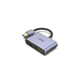 Adaptador de cable de vídeo Unitek V1304A USB tipo A a HDMI + VGA 0,15 m