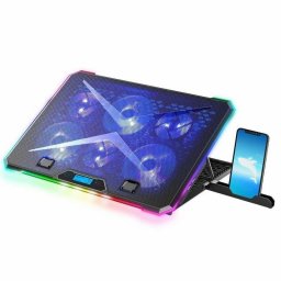 Ventilador suplementario Evolveo ANIA9 17" 2500RPM con iluminación RGB y ajuste altura