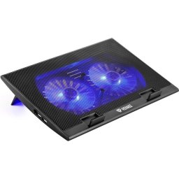 Almohadilla de refrigeración Yenkee YSN 120 17" 2 ventiladores USB Negro/Azul