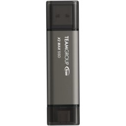 Unidad SSD Externa Team Group X2 MAX DRIVE 2TB Aluminio Titanio USB 3.2 Gen2 Dual