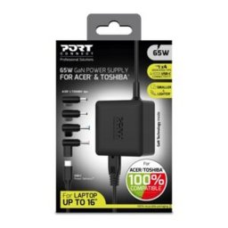 Cargador Portátil GaN 65W Port Connect USB-C para Acer y Toshiba