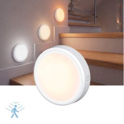 Ksix Luz Led Sense Circle, Sensor De Movimiento, 90lm, Cct 3000k-6500k, Batería De Litio 1000mah, Recargable Usb-c, Sensor De Movimiento, 90lm, Cct 3000k-6500k, Batería De Litio 1000mah, Recargable Usb-c