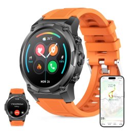 Ksix Explorer 2 Go Con Gps Doble Banda Smartwatch, Navegación Abc, 5atm, Amoled, Deportes Avanzados, 15 Días Batería, Naranja