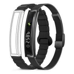 Ksix Serena Go Ultraligera Con Pantalla Smartband, 100 Modos Deporte, Sueño Y 7 Días De Batería, 2 Correas, Caja Negra