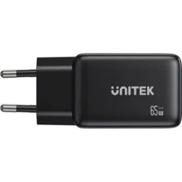 Cargador USB Unitek P1130ABK01-EU 65W GaN 3 Puertos USB-A y USB-C