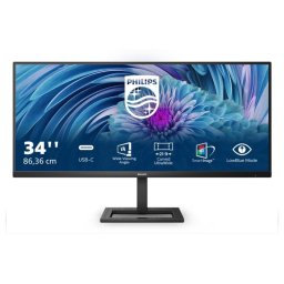 Monitor Philips E Line 346E2LAE/23 34" UltraWide Quad HD 100Hz VA USB-C Altura Ajustable