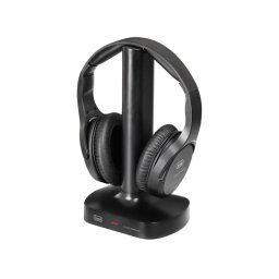 Auriculares Trevi FRS 1480 R inalámbricos y con cable Bluetooth para música negro