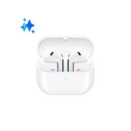 Auriculares Samsung Galaxy Buds3 inalámbricos Bluetooth con Cancelación Activa de Ruido, IP57 y micrófono, blanco