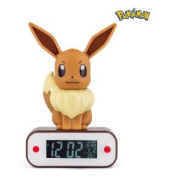 Reloj Despertador Digital Teknofun Pokémon Rectángulo Marrón Blanco