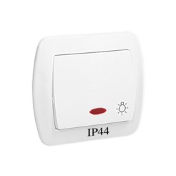 Interruptor inteligente Kontakt-Simon AS1BL/11 con iluminación y protección IP44