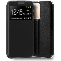 Funda COOL Flip Cover Tipo Libro Cuero Sintético Negro para Oppo A6 / A6 5G