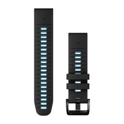 Correa Garmin QuickFit para relojes inteligentes, 22 mm, silicona, Negro/Azul