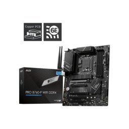 Placa Base MSI PRO B760-P Intel B760 LGA 1700 DDR4 ATX WiFi 6E 2.5GbE RAID