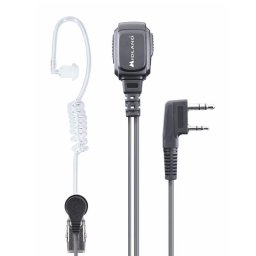 Auriculares Midland MA 31LK Pro con cable, conexión 3,5 mm, intraaurales, negros y transparentes