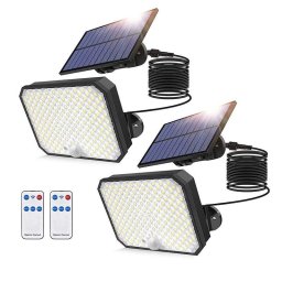 Luz Solar Exterior 360° Autrucker con Sensor de Movimiento y Mando IP65