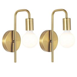 Juego de 2 Lámparas de Pared Modernas Doradas Autrucker