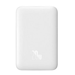Power Bank Baseus Magnetic Mini 10000 mAh Cargador Inalámbrico 20 W Blanco