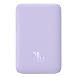 Power Bank Baseus Magnetic Mini 10000 mAh Cargador Inalámbrico 20 W Púrpura