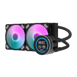 Refrigeración líquida darkFlash DN-D240 240 mm LCD 2 ventiladores ARGB alto rendimiento