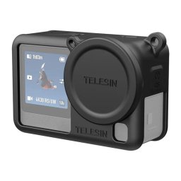 Funda de silicona protectora Telesin para DJI Osmo Action 6 Negro