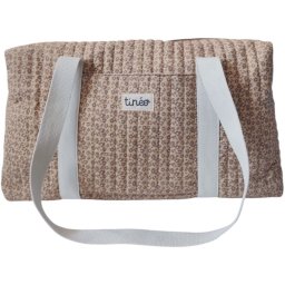 Bolsa Cambiador Tineo Estampado Leopardo 40 X 22 X 24 Cm De Algodón 100% Con Cierre Cremallera, Asa Para Hombro O Mano, Organizadores Interiores