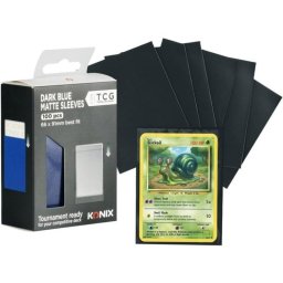 Konix Fundas Mate Para Cartas Tcg 66 X 91 Mm Azul Oscuro (pack 100) Sin Ácido, Acabado Antirreflejos