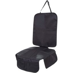 Tineo Protector De Asiento Con Aletas, Negro 75x117 Cm, Poliéster Antideslizante Impermeable, Compatible Isofix Y Cinturón