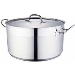 Olla Alta Baumalu De Acero Inoxidable 30 Cm, 11 L Con Tapa, Asas Remachadas, Base Difusora Triple Para Cocción Uniforme Compatible Con Inducción Y Apta Lavavajillas