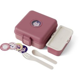 Monbento Snacky Ccon Caja Para Sándwich Infantil 850 Ml Rosa Blush Con Cubiertos Integrados