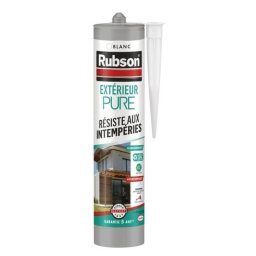 Rubson Pure Exterior Flextec Sellador De Juntas Neutro Polímero Blanco 280 Ml, Para Interior Y Exterior, Resistente A Clima Y Uv, Pintable Y Compatible Con Numerosos Materiales