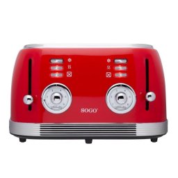 Tostadora Sogo SS-5465 4 ranuras Rojo Acero inoxidable