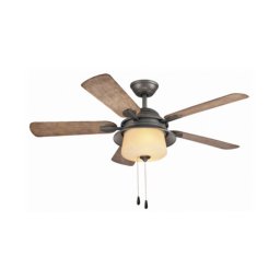 Ventilador de Techo con Luz FM Calefacción VT-130 Vintage 55W 132cm 3 Velocidades Acero Marrón