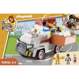 Set de juguetes Playmobil Duck On Call Coche y ciudad 3 piezas