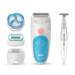 Depiladora Eléctrica Braun Silk-épil 5 5-815 Inalámbrica 2 Velocidades 5 Cabezales Seco y Húmedo