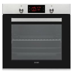 Horno Multifunción SVAN SVH375X 78L 60cm Limpieza Manual A Función Pizza Negro Acero Satinado