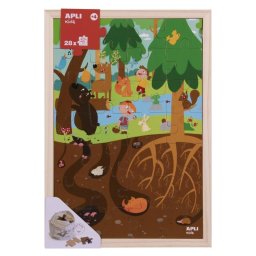 Puzle de Niveles APLI Kids El Bosque 28 piezas de madera