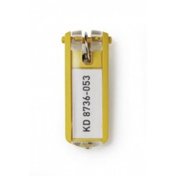 Llavero Durable Key Clip Amarillo 25 mm x 68 mm 6 piezas