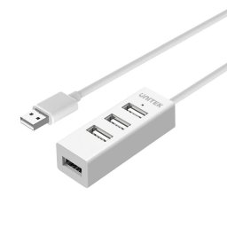 Hub Unitek 4 puertos USB 2.0 480 Mbit/s modelo Y-2146 blanco compacto